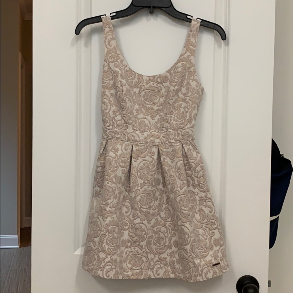 Abercrombie & Fitch gold mini dress.